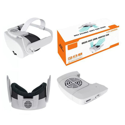 for Meta Quest 3S Cooling Fan Heat Dissipation VR Accessories Anti-fogging Accelerated Air Flow Adjustable 3-Speed Cooling Fan