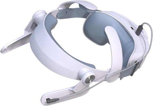 Strap Compatible with Meta Quest3 VR Headset 5000mAh 360° Wrap-Around Adjustable 180° Pressure Relief VR Accessories for Comfortable Wearing Enhanced User Experience Safe Reliable Charging Easy Insta