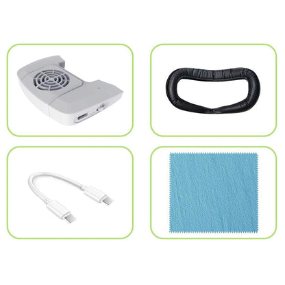 for Meta Quest 3S Cooling Fan Heat Dissipation VR Accessories Anti-fogging Accelerated Air Flow Adjustable 3-Speed Cooling Fan