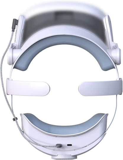 Strap Compatible with Meta Quest3 VR Headset 5000mAh 360° Wrap-Around Adjustable 180° Pressure Relief VR Accessories for Comfortable Wearing Enhanced User Experience Safe Reliable Charging Easy Insta