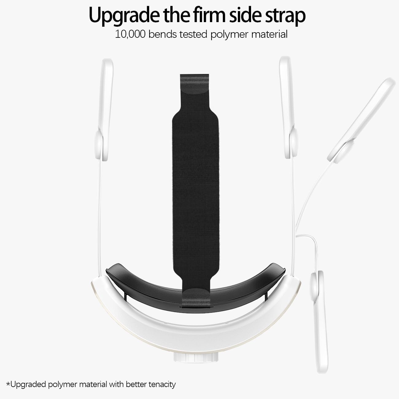 Head Strap for Meta Quest 2 VR Headset Elite Strap Adjustable Soft Cushion Headstrap Oculus Quest 2 Replacement Wihte & Gold