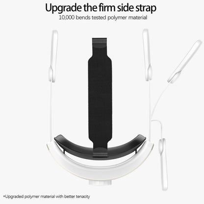 Head Strap for Meta Quest 2 VR Headset Elite Strap Adjustable Soft Cushion Headstrap Oculus Quest 2 Replacement Wihte & Gold