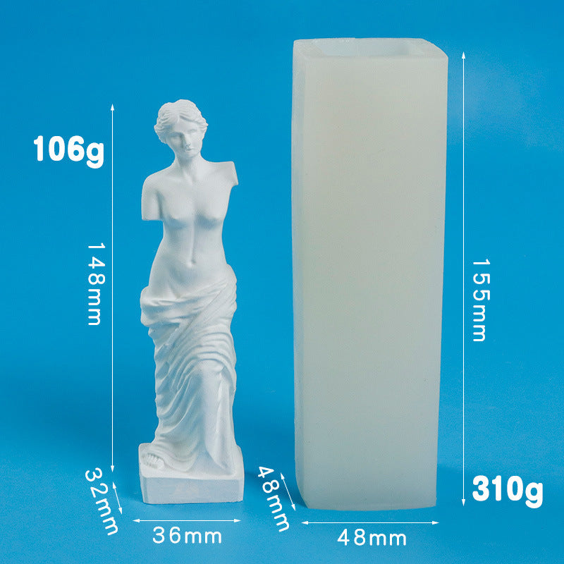 Roman Column Silicone Mold Candle and Plaster Crafting