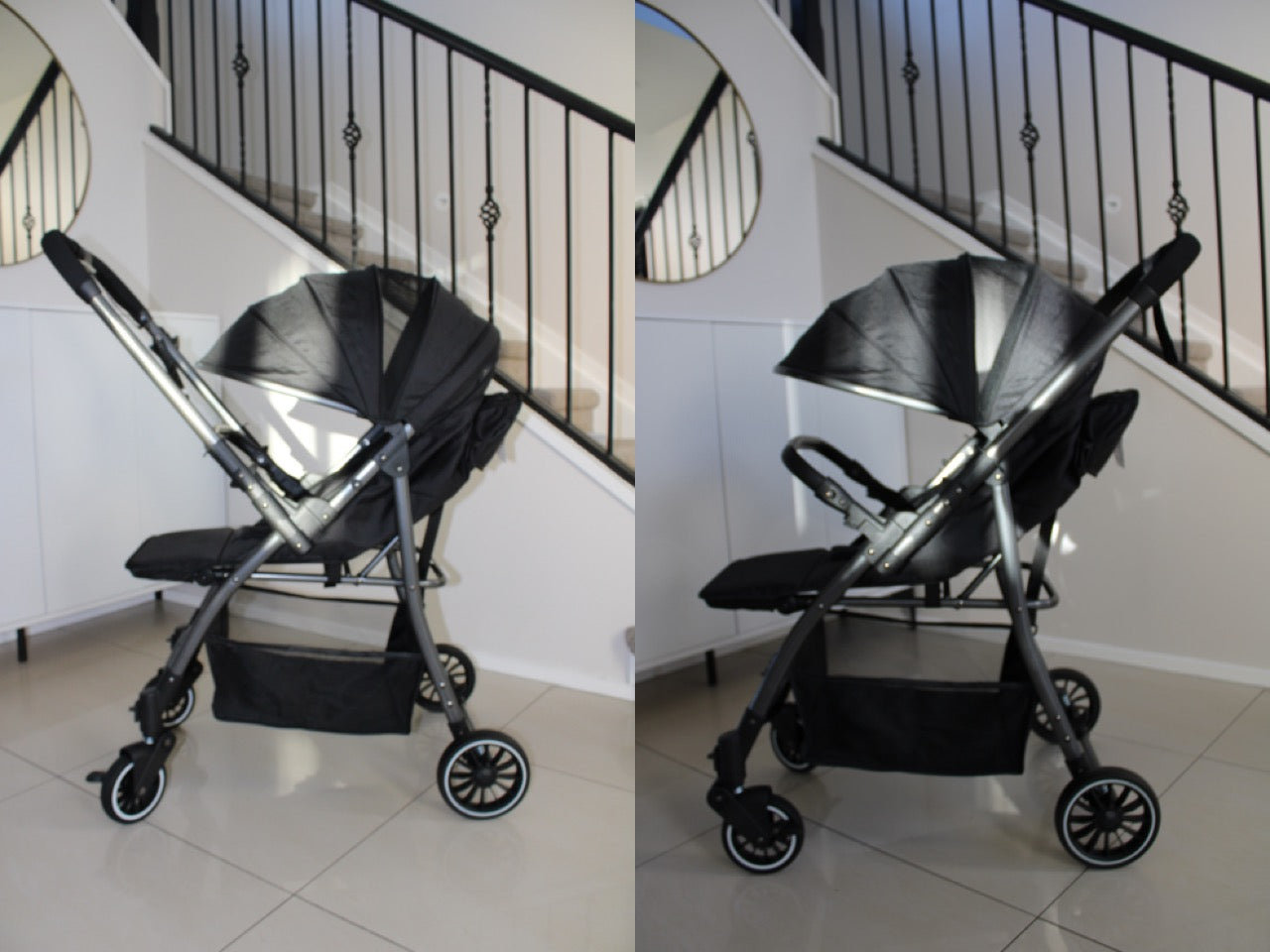 Baby360 FLOW Lightweight Baby Stroller – Foldable, Reversible Seat, Sun Canopy (Newborn to Toddler)