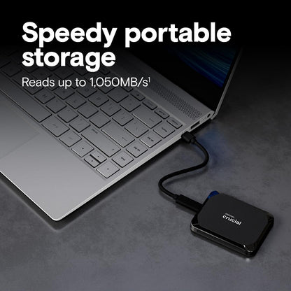 Crucial X9 4TB Portable SSD - up to 1050MB/s - PC and Mac, with Mylio Photos+ Offer - USB 3.2 External Solid State Drive - CT4000X9SSD902