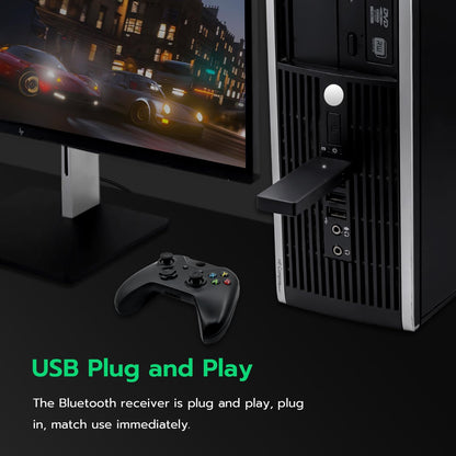 Mcbazel Wireless Adapter for Xbox One, Gaming Receiver Compatible with Windows 7, 8, 8.1, 10,11/ PC/Xbox One S&X/Xbox Elite 1/2