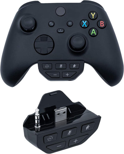 Mcbazel Headset Adapter for Xbox Series X/S Stereo Headset Audio Adapter with Volume Adjustment for Xbox One with 3.5mm Jack Controllers/Xbox Series X & Series S,Xbox ONE/ONE S Controllers - Black