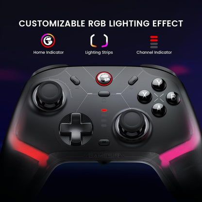 GameSir Cyclone 2 Wireless Gaming Controller for PC/Switch/iOS/Android with TMR Sticks, 1000Hz Polling Rate, RGB Lighting & Charging Dock – White