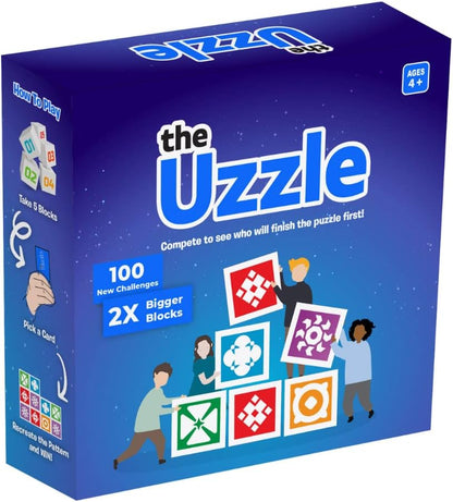 The Uzzle 3.0 Board Game, Family Board Games for early-stageren & Adults, Block Puzzle Games for Ages 4+