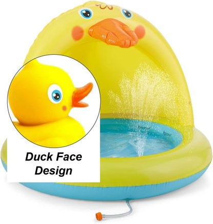 Shade Baby Pool, Sprinkle and Splash Play Pool, Outdoor Duck Bathtub of 39 Inches