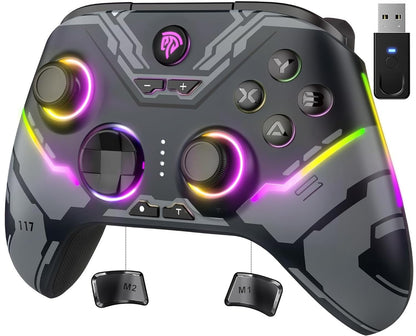 Wireless PC Gaming Controller, Hall Effect Joysticks Gamepad, Ergonomic Design, Precision Controls, Responsive Buttons