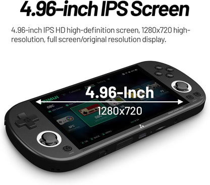 Trimui Smart Pro Retro handheld model, 5" IPS Screen Portable handheld model with 5000mAhBattery, Built in 128G TF Card &15000+ Games,Support WiFi Multiplayer Online Battle (Gray,128G)