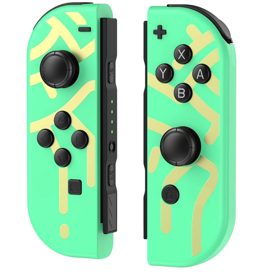XXFFYM Upgraded Switch Controllers for Switch/Lite/OLED, Replacement for Switch Controller, Support Sports Dual Vibration/Wake-up/Motion Control/Screenshot, Green