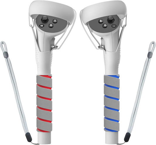 Uniplay VR Accessories Handle Accessories for Gorilla Tag Arm Extenders for Gorilla Tag Long Arms Handle Attachments for Oculus/Meta Quest 2 Controller Extension Beat Saber Golf Club Attachment（White）