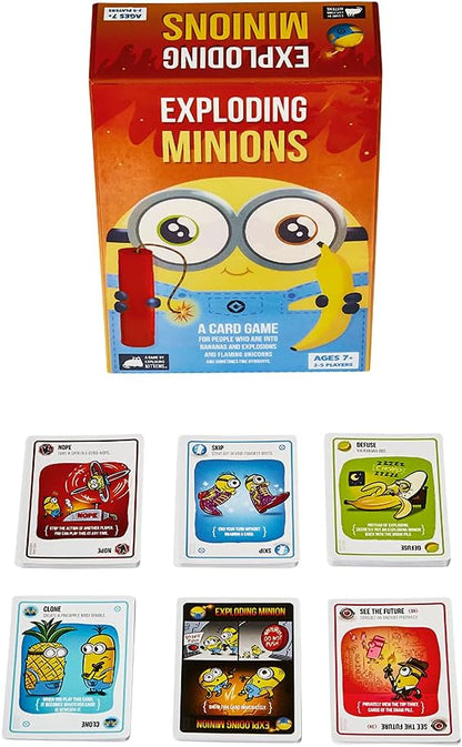 Exploding Kittens LLC Exploding Minions by Exploding Kittens - for Adults Teens and early-stage - Fun Family Games - A Russian Roulette Card Game