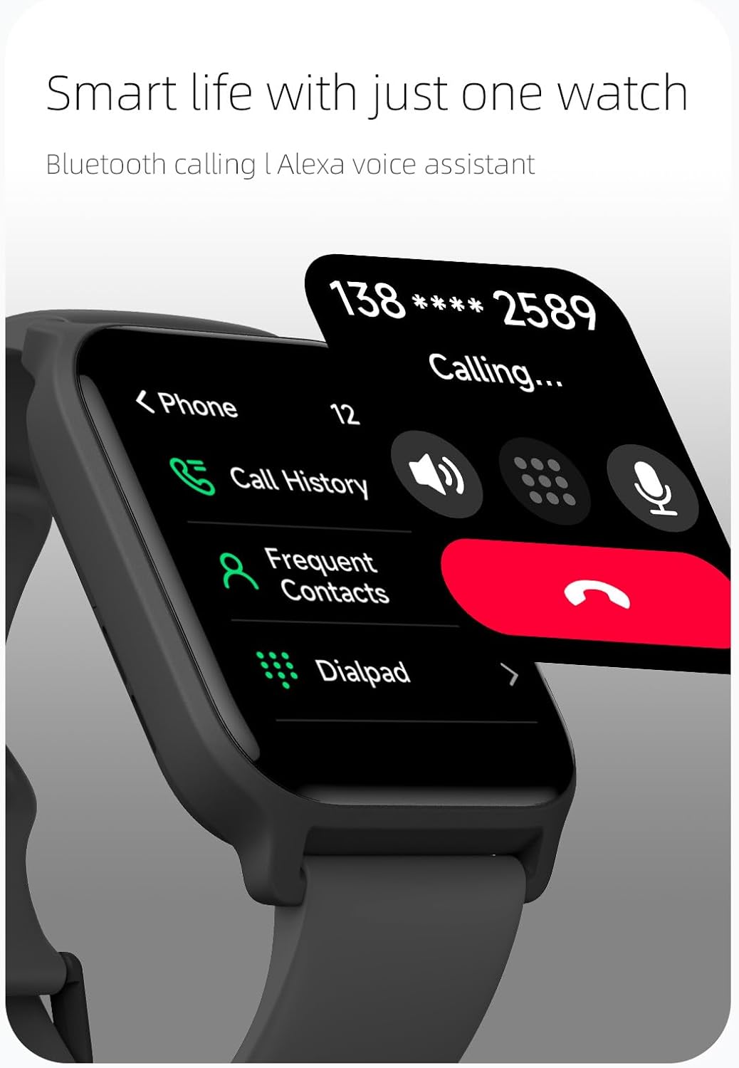 OCTANDRA Inspire VeryFit 1.95" Bluetooth Answer Call Alexa Smart Watch Body Energy Heart Rate HRV Oxygen Saturation Sleep Monitor Step Tracker IP68 Fitness Watches for Men Women (IDW16) (Pink)