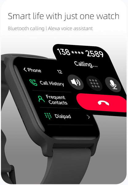 OCTANDRA Inspire VeryFit 1.95" Bluetooth Answer Call Alexa Smart Watch Body Energy Heart Rate HRV Oxygen Saturation Sleep Monitor Step Tracker IP68 Fitness Watches for Men Women (IDW16) (Pink)