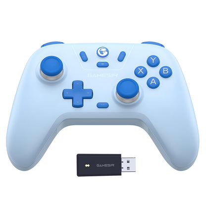2.4G Wireless Bluetooth Game Controller Compatible with Windows PC, Nintendo Switch, Steam Deck, iPhone and Android, Hall Effect Triggers, Turbo, Dual Vibration, Purple