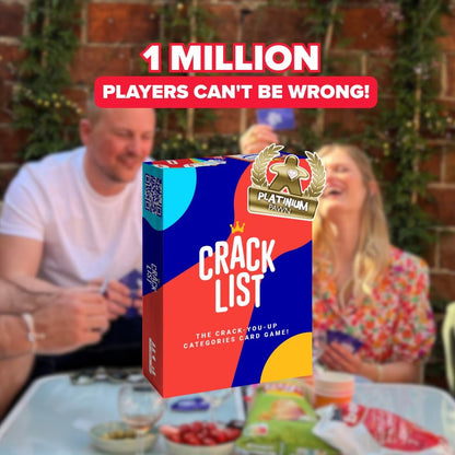 Savana Crack List - The Crack-You-Up Categories Card Game | 2+ Players 10 Second Rule Games for early-stage, Teens and Adults Family Best Board Nights, Red, Blue, Yellow, Purple, White