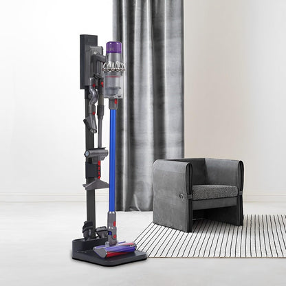 Freestanding Holder for Dyson Vacuum Stand – Suitable for Dyson V6 V7 V8 V10 V11 V12 V15 Vacuum Cleaners, Elegant and Stable Design – Charcoal Black