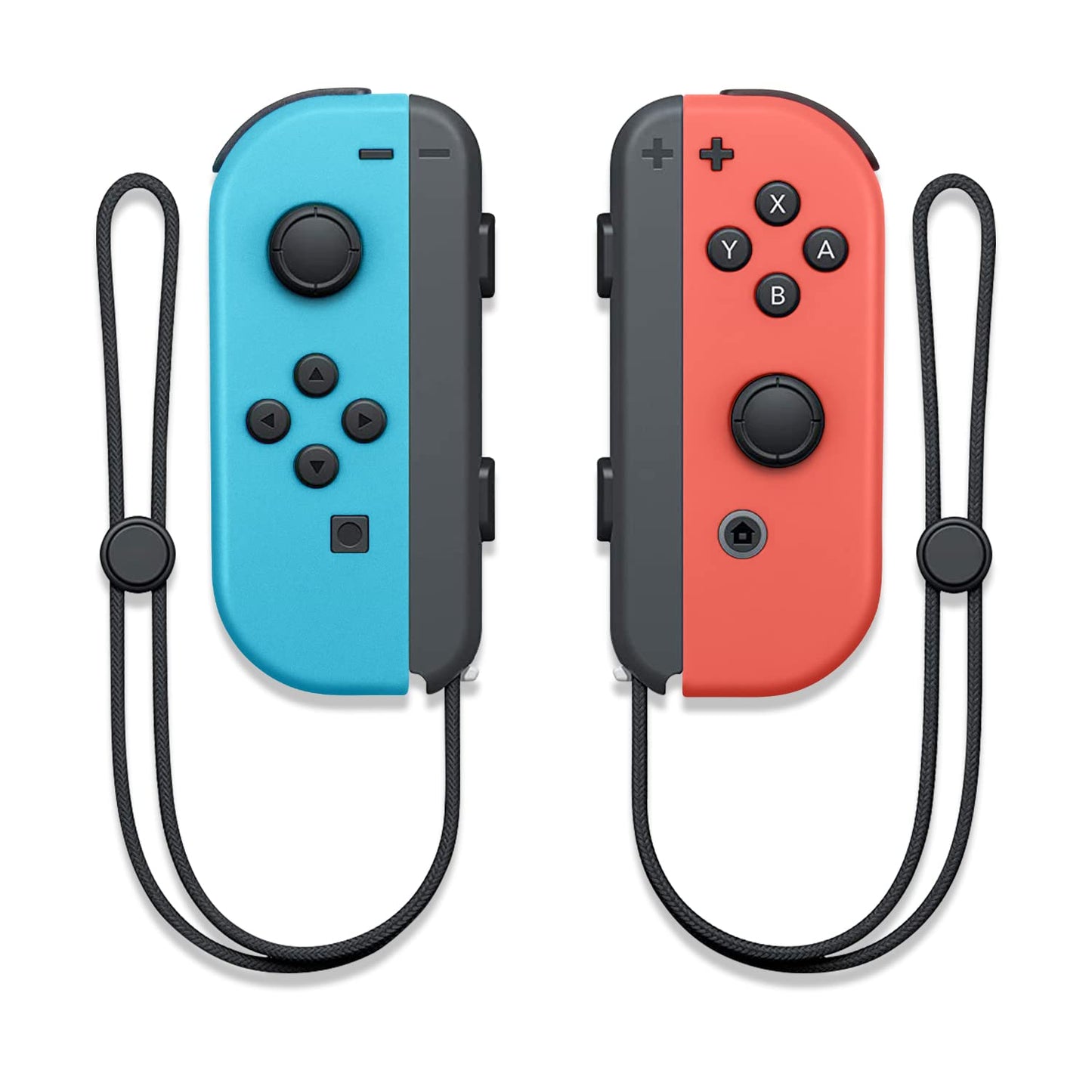Wireless Controllers Compatible with Switch/Switch OLED/Switch Lite, Dual L/R Motion Controllers with Wake-Up Function, 6-Axis Gyro & Wrist Straps – Grey