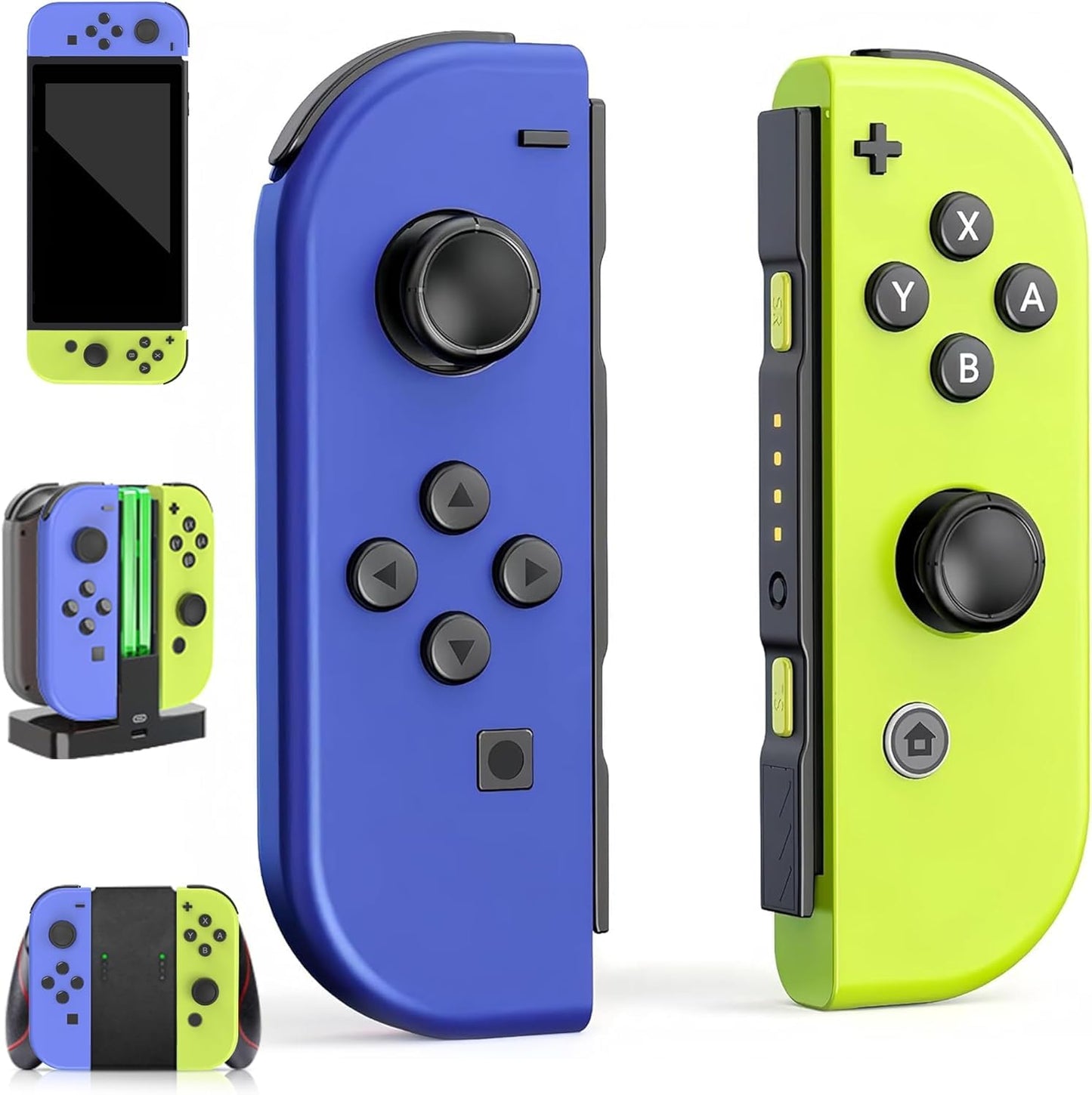 Wireless Left & Right Controllers Compatible with Nintendo Switch, Motion Control, Dual Vibration & Wake-Up Function (Gold)