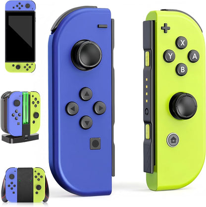 Wireless Controller Compatible with Nintendo Switch, Left & Right Game Controllers with Dual Vibration, Motion Control & Wake-Up Function