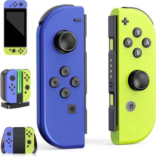Wireless Controller Compatible with Nintendo Switch, Left & Right Game Controllers with Dual Vibration, Motion Control & Wake-Up Function