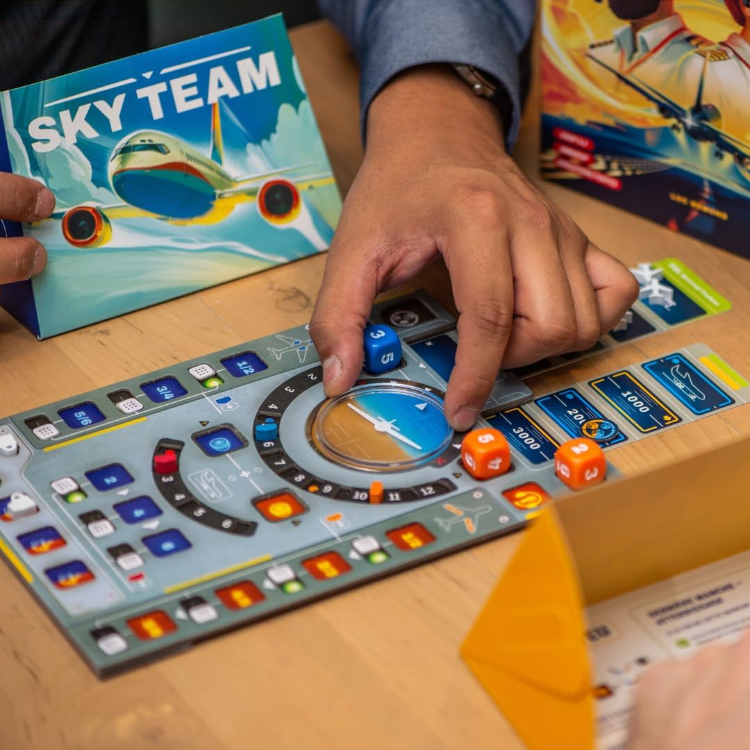 Airplane Landing Strategy Board Game, Cooperative Tabletop Puzzle Game for 2 Players, Team Challenge Family Game, Ages 10+