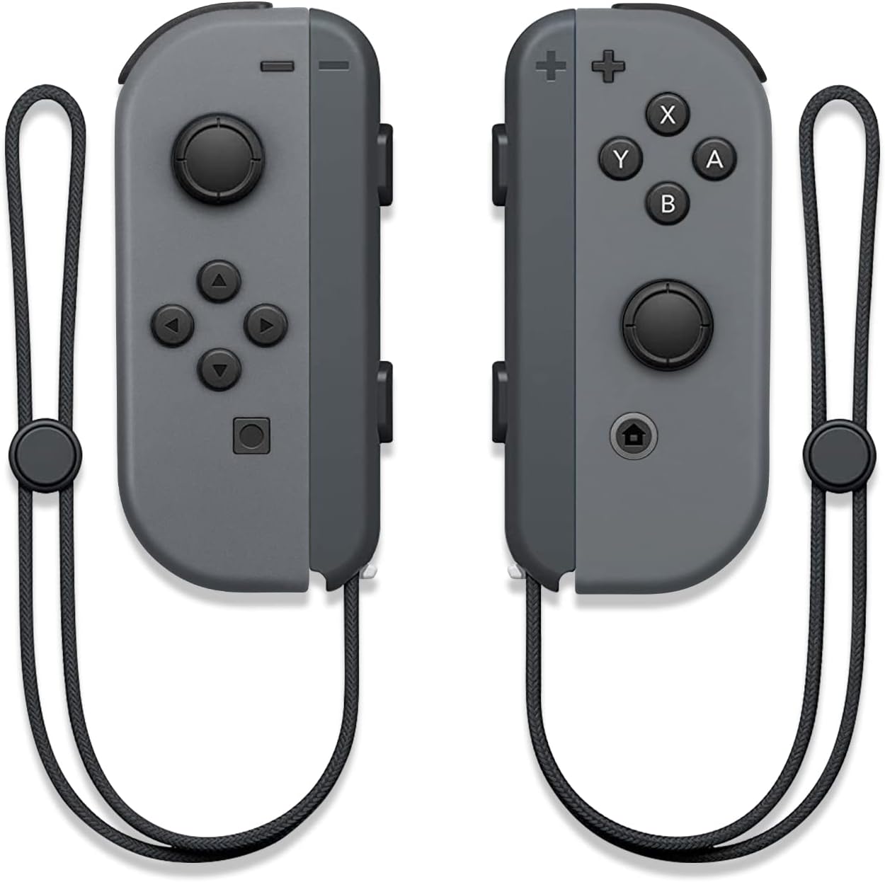 Wireless Controllers Compatible with Switch/Switch OLED/Switch Lite, Dual L/R Motion Controllers with Wake-Up Function, 6-Axis Gyro & Wrist Straps – Grey