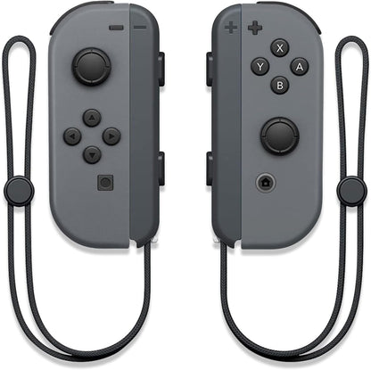 Wireless Controllers Compatible with Switch/Switch OLED/Switch Lite, Dual L/R Motion Controllers with Wake-Up Function, 6-Axis Gyro & Wrist Straps – Grey