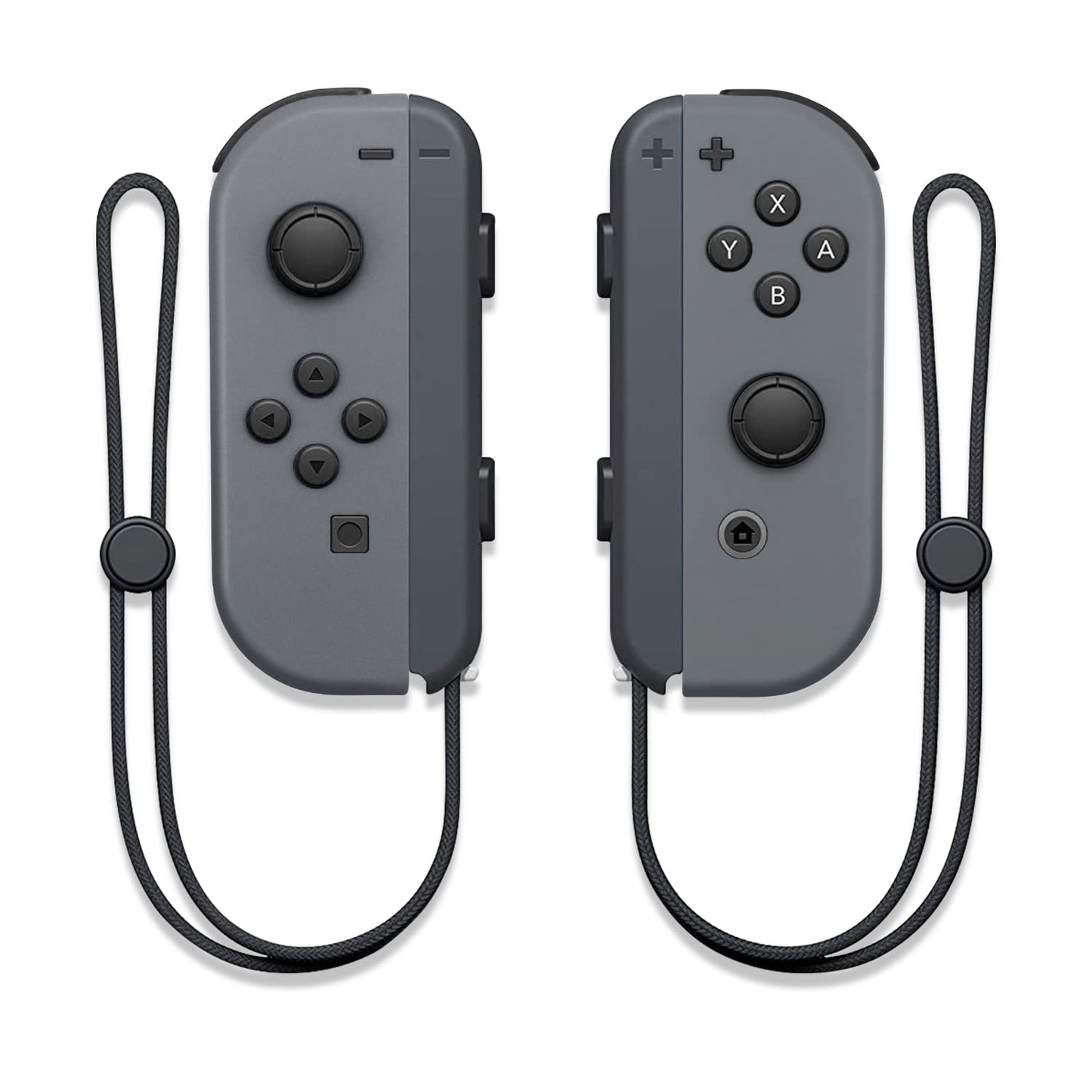 Wireless Controllers Compatible with Switch/Switch OLED/Switch Lite, Dual L/R Motion Controllers with Wake-Up Function, 6-Axis Gyro & Wrist Straps – Grey