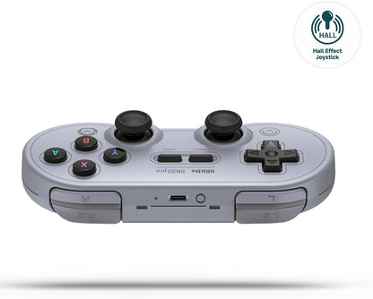 8BitDo SN30 Pro Bluetooth Controller, Hall Effect Joystick Update, Compatible with Switch, PC, macOS, Android, Steam Deck & Raspberry Pi (Gray)