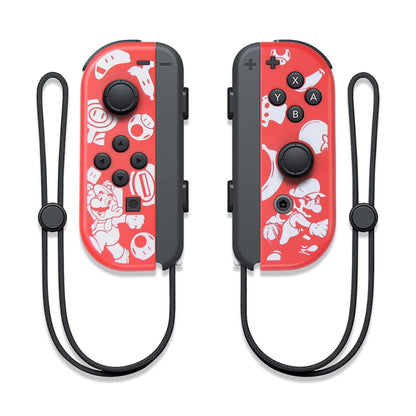 Wireless Controllers Compatible with Switch/Switch OLED/Switch Lite, Dual L/R Motion Controllers with Wake-Up Function, 6-Axis Gyro & Wrist Straps – Grey