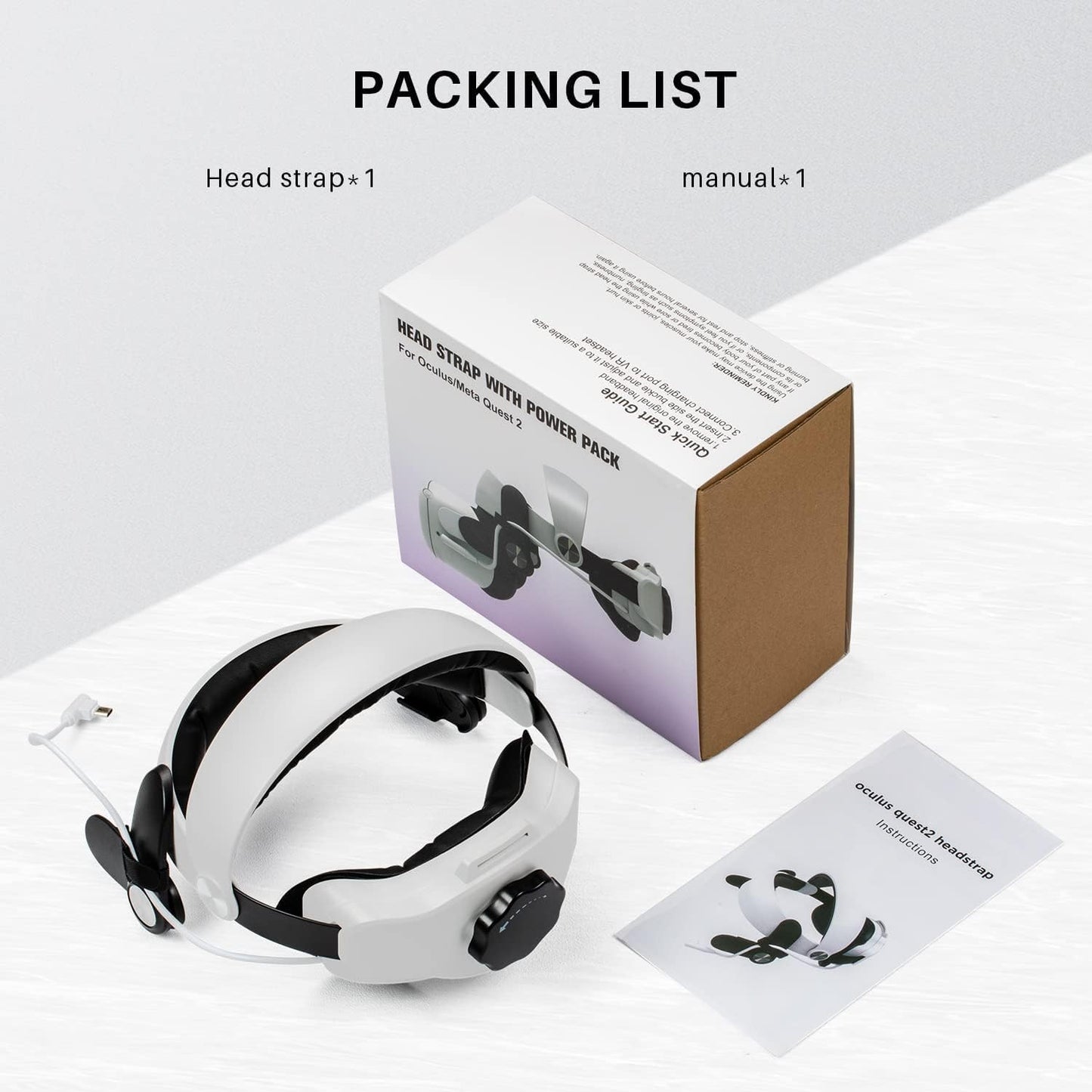 Iesooy Upgraded Head Strap for Quest 2 with 5300mAh Battery Pack,Multi-Angle Free Adjustment Elite Strap for Quest 2,Comfortable Replacement VR Headband Accessories