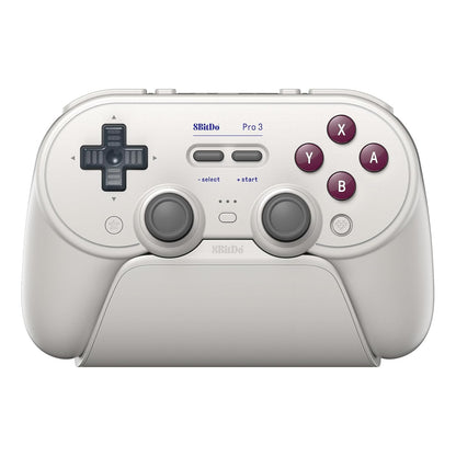 8BitDo Pro 3 Bluetooth Controller for Switch/Switch 2 – TMR Joysticks, Swappable ABXY Buttons, Pro Back Buttons, Charging Dock, Hall Effect Triggers, for Windows, Apple, SteamOS, Android - Purple