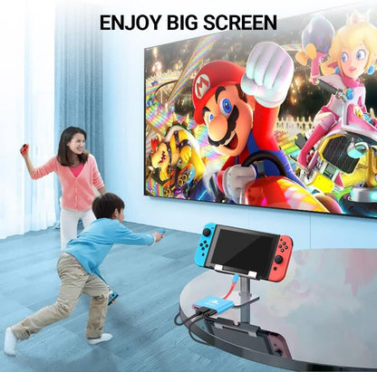 3-in-1 Switch 2 Dock, HARIBOL Portable Travel Dock for Nintendo Switch 2/Switch/OLED/ROG Ally/Legion GO, Switch 2 TV Docking Station Adapter with HDMI 4K@60Hz, USB 3.0 and PD 100W
