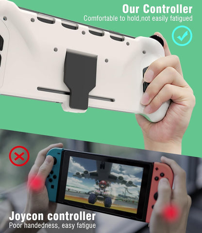 ZONEY Switch Controller for Nintendo Switch/OLED, One-Piece Joypad Switch Pro Controller for Handheld Mode, Ergonomic Handheld Switch Grip Controller with 6-Axis Motion Control, Turbo & Mapping (Blue & Green)