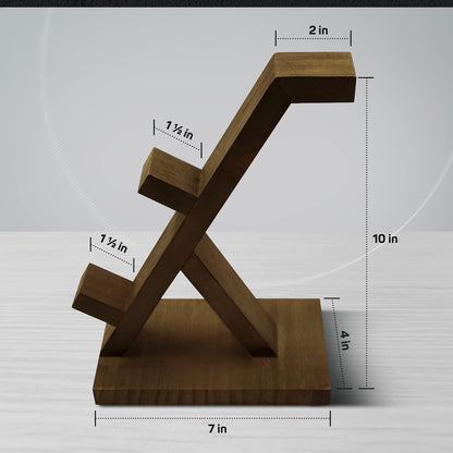 Wooden Controller Stand with Headphone Holder, Game Controller Holder, Video Game Controller Holder for Desk, Controller & Headset Stand, Wooden Headphone Stand