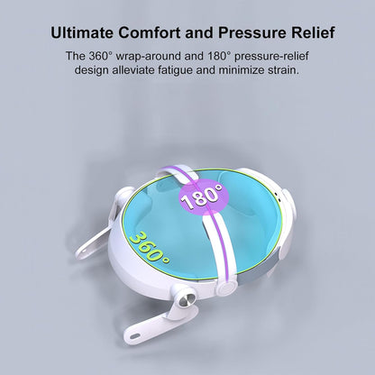 Strap Compatible with Meta Quest3 VR Headset 5000mAh 360° Wrap-Around Adjustable 180° Pressure Relief VR Accessories for Comfortable Wearing Enhanced User Experience Safe Reliable Charging Easy Insta