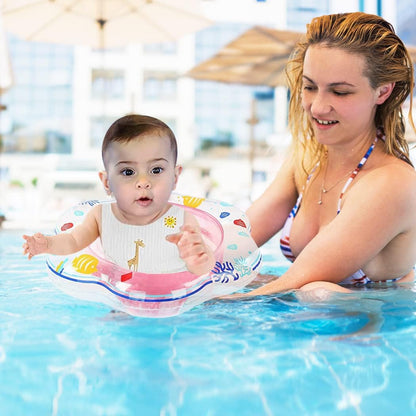 Baby Pool Floats, Inflatable Float Raft with Handle Safety Seat Double Airbag, Kids Swimming Ring Water Beach Floaties Party Toys, Toddler Swim Training for Infant of 4-48 Months