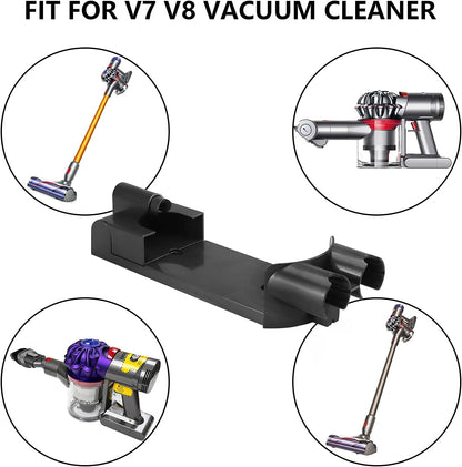 Improvedhand Docking Station Accessory Wall Mount Compatible with Dy.Son V7 V8 Cordless Vacuum Cleaner, Plastic, Dark Grey, 15cm x 6cm, Adapter, Vacuum Dock