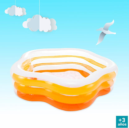 INTEX 56495NP - Summer Colors Pool, W/ Infl. Floor, Ages 3+, Size 1.85mx1.8mx53cm