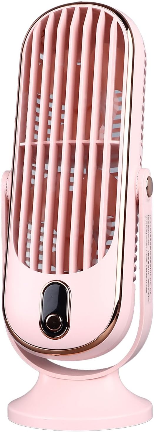 Table Tower Fan Portable USB Electric Cooling Fan with 5 Speeds Brushless Motor Standing Fans for Car Home Office (White)