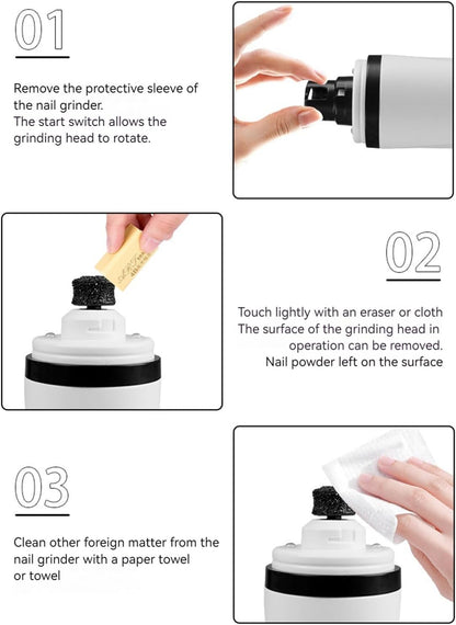 Quiet Electric Shaver - Dog Grinder For Grooming Nails | 2 Speeds Adjustable Professional Cat Nail Grinder, Rechargeable Pet Nail Trimmer For Home Care Puppy Kitten Trimming Claw Care