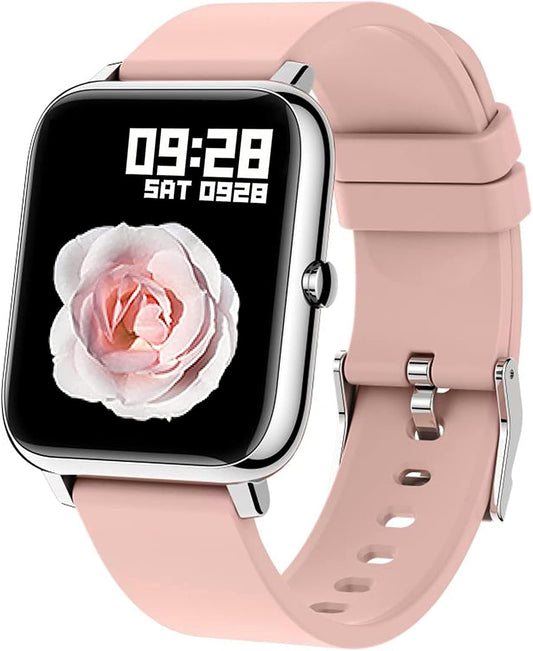 Smart Watch for Women Men, Popglory Smartwatch with Blood Pressure, Blood Oxygen, Sleep Monitor, Fitness Tracker with Heart Rate Tracking/Pedometer/Calories, Full Touch Fitness Watch for Android iOS