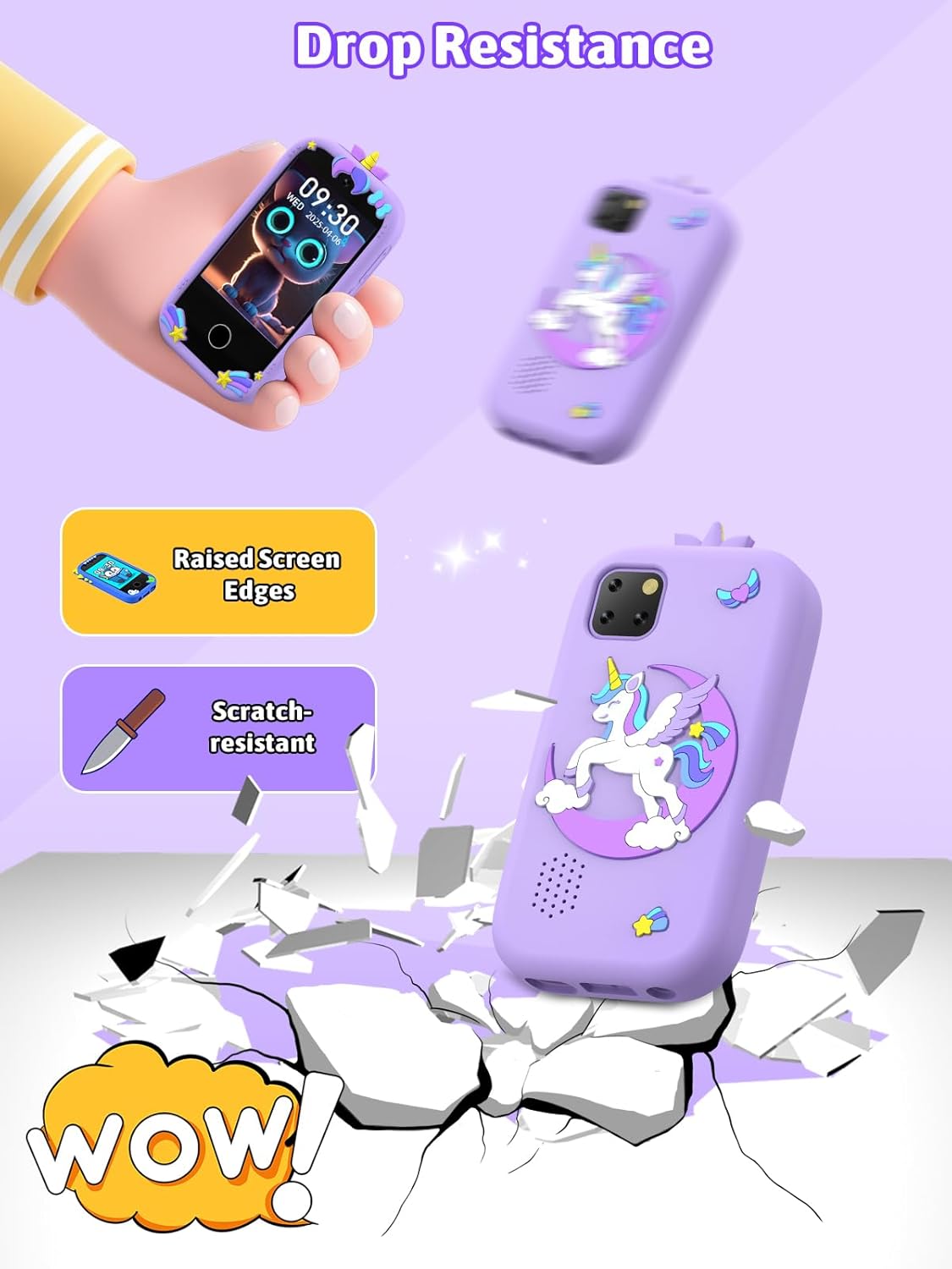 Mgaolo Kids Phone Smartphone Toy, 2.8" Touchscreen Smart Phone, Toddler Educational Learning Gift for Boys Girls Age 3-8, Games, Dual Cameras, Music Video Player, Christmas Birthday Present (Blue)