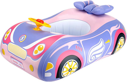 Kids Beach Float Toys, Car Shaped Pool Float, Lake Water Floaties, Active Play Ride- Swimming Float, Easy Inflate Water Floaties for Swimming Pool Lake Beach