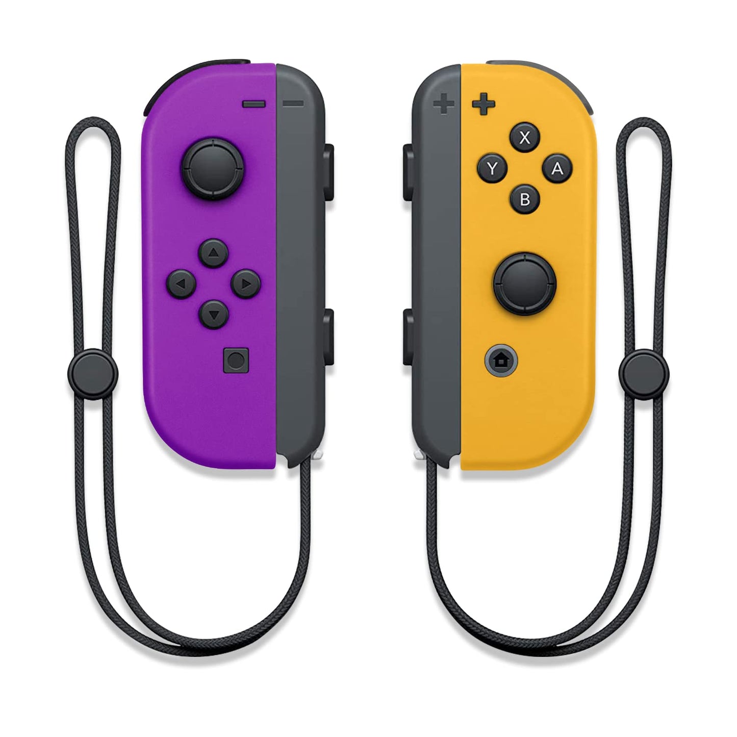 Wireless Controllers Compatible with Switch/Switch OLED/Switch Lite, Dual L/R Motion Controllers with Wake-Up Function, 6-Axis Gyro & Wrist Straps – Grey