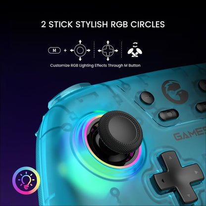 GameSir Nova Wireless Switch Pro Controller for Switch/Lite/OLED, Switch Controllers with Hall Sticks, RGB LED, 1200mAh Rechargeable, Turbo,Programmable,Motion Control, Wake Up Function(Nova(Wihte))